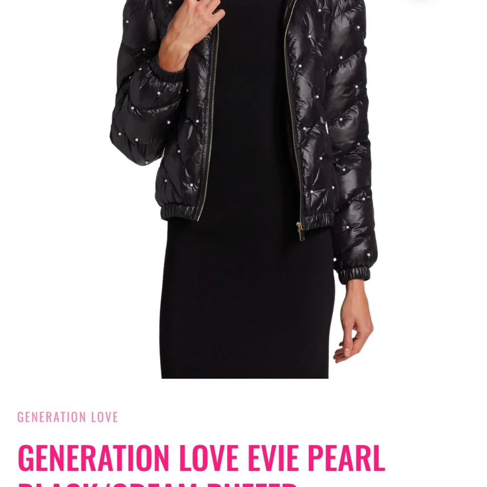 Generation Love Evie Pearl Black Puffer Jacket